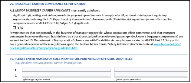 MCS-150 Form Fields 29-30
