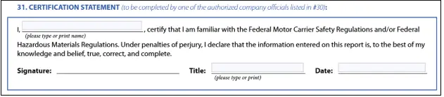 MCS-150 Form Fields 31